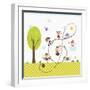 Happy Children Enjoying their Time-TongRo-Framed Giclee Print