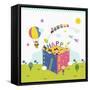 Happy Children Enjoying their Time-TongRo-Framed Stretched Canvas