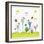 Happy Children Enjoying their Time-TongRo-Framed Giclee Print