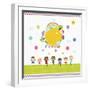 Happy Children Enjoying their Time-TongRo-Framed Giclee Print