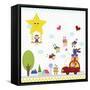 Happy Children Enjoying their Time-TongRo-Framed Stretched Canvas