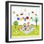 Happy Children Enjoying their Time-TongRo-Framed Giclee Print