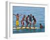 Happy Children Playing on the Beach of Savo Island, Solomon Islands, Pacific-Michael Runkel-Framed Photographic Print