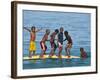 Happy Children Playing on the Beach of Savo Island, Solomon Islands, Pacific-Michael Runkel-Framed Photographic Print