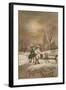 Happy Christmas. Postcard Sent in 1913-French School-Framed Giclee Print