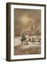 Happy Christmas. Postcard Sent in 1913-French School-Framed Giclee Print