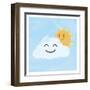 Happy Cloud-Marcus Prime-Framed Art Print