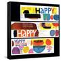 "Happy Collage," December 28, 1968-null-Framed Stretched Canvas