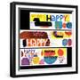 "Happy Collage," December 28, 1968-null-Framed Giclee Print