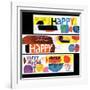 "Happy Collage," December 28, 1968-null-Framed Premium Giclee Print