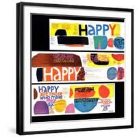 "Happy Collage," December 28, 1968-null-Framed Giclee Print