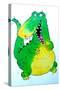 Happy Crocodile-Maylee Christie-Stretched Canvas