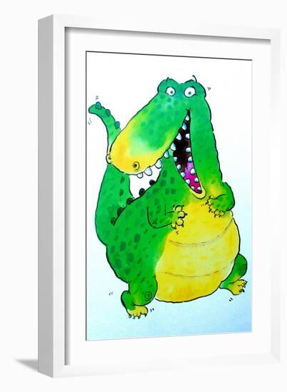 Happy Crocodile-Maylee Christie-Framed Giclee Print