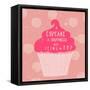 Happy Cupcake-Lola Bryant-Framed Stretched Canvas