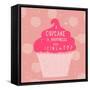 Happy Cupcake-Lola Bryant-Framed Stretched Canvas