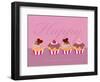 Happy Cupcakes - Pink-Dominique Vari-Framed Art Print