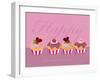 Happy Cupcakes - Pink-Dominique Vari-Framed Art Print