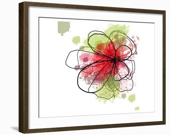 Happy Day Abstract Red-Irena Orlov-Framed Premium Giclee Print