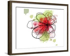 Happy Day Abstract Red-Irena Orlov-Framed Premium Giclee Print