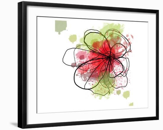 Happy Day Abstract Red-Irena Orlov-Framed Premium Giclee Print