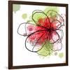 Happy Day Abstract Red-Irena Orlov-Framed Art Print