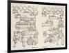 Happy Days in Peace Time-William Heath Robinson-Framed Art Print