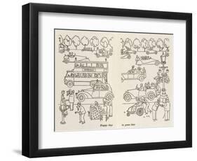 Happy Days in Peace Time-William Heath Robinson-Framed Art Print