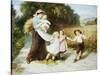 Happy Days-Frederick Morgan-Stretched Canvas