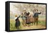 Happy Days!-Theophile Louis Deyrolle-Framed Stretched Canvas