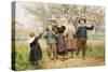 Happy Days!-Theophile Louis Deyrolle-Stretched Canvas
