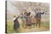 Happy Days-Theodore-louis Deyrolle-Stretched Canvas