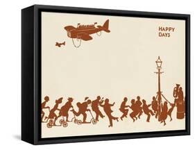 Happy Days-William Heath Robinson-Framed Stretched Canvas