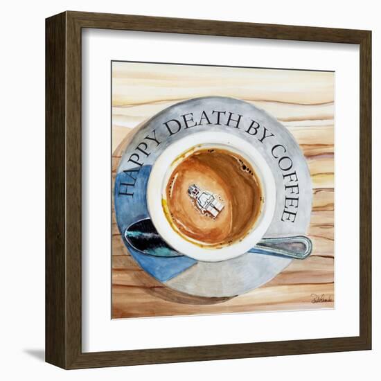 Happy Death by Coffee 2-Jennifer Redstreake Geary-Framed Art Print