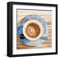 Happy Death by Coffee 2-Jennifer Redstreake Geary-Framed Art Print