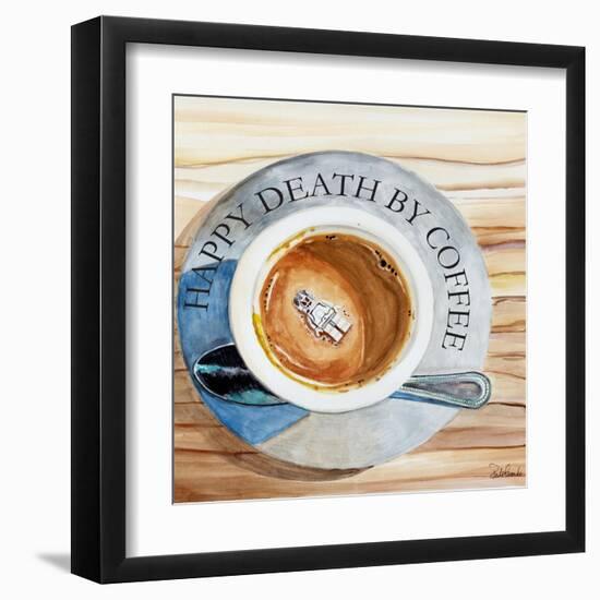 Happy Death by Coffee 2-Jennifer Redstreake Geary-Framed Art Print