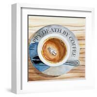 Happy Death by Coffee 2-Jennifer Redstreake Geary-Framed Art Print