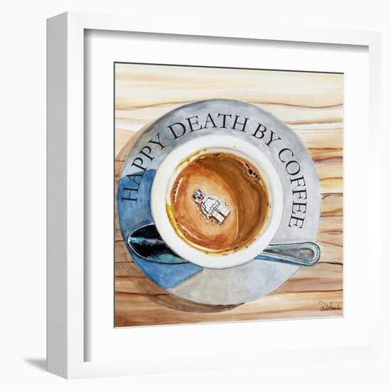 Happy Death by Coffee 2-Jennifer Redstreake Geary-Framed Art Print