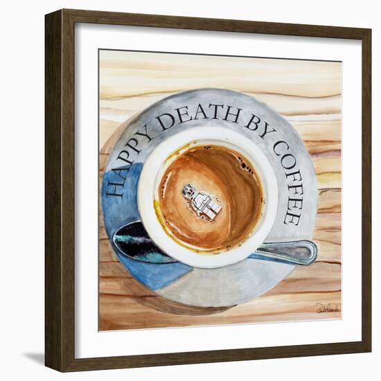 Happy Death by Coffee 2-Jennifer Redstreake Geary-Framed Art Print