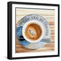 Happy Death by Coffee 2-Jennifer Redstreake Geary-Framed Art Print