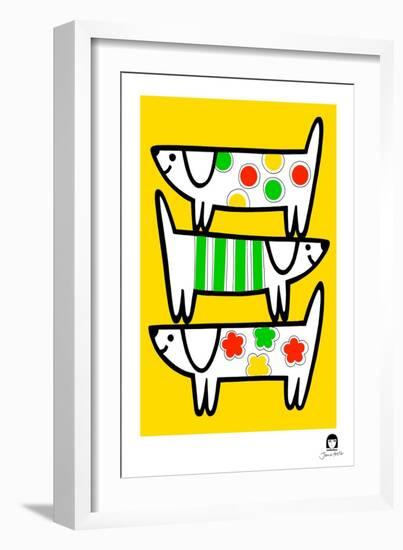 Happy Dogs-Jane Foster-Framed Art Print