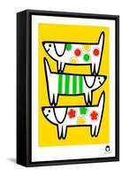 Happy Dogs-Jane Foster-Framed Stretched Canvas