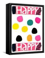 Happy Dots 1-null-Framed Stretched Canvas