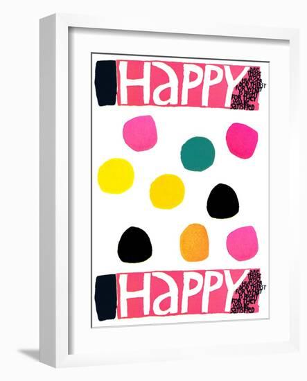 Happy Dots 1-null-Framed Giclee Print