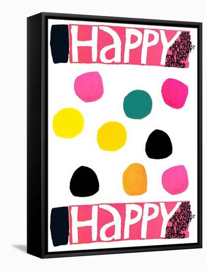 Happy Dots 1-null-Framed Stretched Canvas