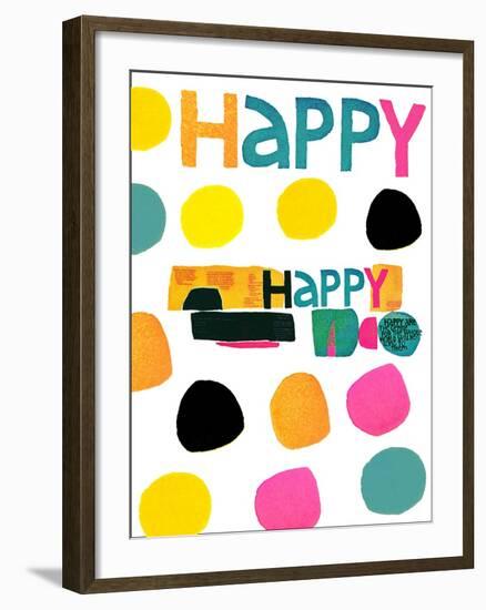 Happy Dots 2-null-Framed Giclee Print