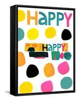 Happy Dots 2-null-Framed Stretched Canvas