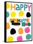 Happy Dots 2-null-Framed Stretched Canvas