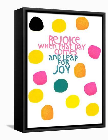 Happy Dots- Rejoice-null-Framed Stretched Canvas