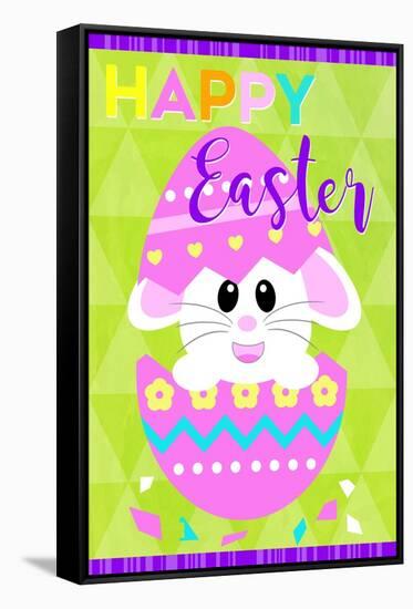 Happy Easter Bunny in Egg-Anna Quach-Framed Stretched Canvas