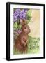 Happy Easter Bunny in Lilacs 2-Melinda Hipsher-Framed Giclee Print